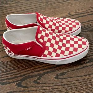 Vans Red Checkerboard Slip-On (US Size 8.5)